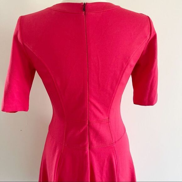 Nanette Lepore Red Front Pleat Circle Swing Dress - Picture 6 of 9